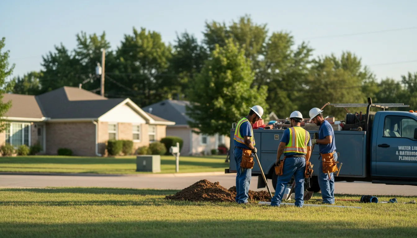 Residential water line and bathroom plumbing service in Falmouth, KY
